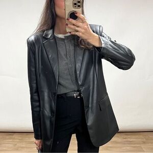Vintage genuine leather black jacket